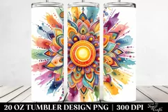 Colorful Sun with Sunflower PNG Product Image 2