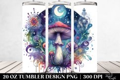 Watercolor Magical Celestial Mushroom Clipart Product Image 2