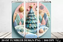 Colorful Christmas Tree Clipart, High-Res 20 Oz Tumbler Product Image 2