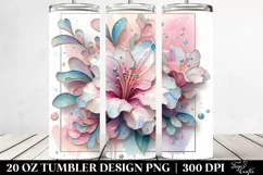 Abstract Pastel Azalea | 20 oz Tumbler Product Image 2