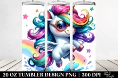 Vibrant Jumping Unicorn | 20 oz Tumbler Product Image 2