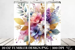 Vibrant Lilac Abstract Bouquet | 20 Oz Tumbler Product Image 2