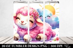 Colorful Pink-Ish Baby Lamb | 20 Oz Tumbler Product Image 2