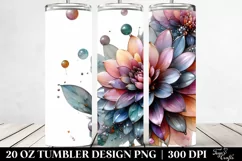 Pastel Shiny Dahlia Clipart 20 Oz Tumbler Product Image 2