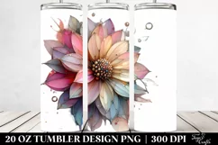 Pastel Shiny Dahlia Clipart 20 Oz Tumbler Product Image 2