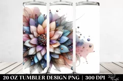 Pastel Shiny Dahlia Clipart 20 Oz Tumbler Product Image 2