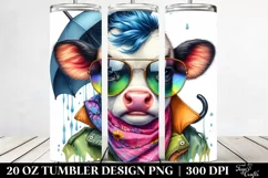 Cute Baby Cow Playing | 20 oz Tumbler Product Image 2