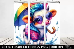 Cute Baby Cow Playing | 20 oz Tumbler Product Image 2