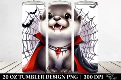 Funny Baby Otter with Fangs 20 Oz Tumbler Product Image 2
