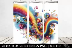Whimsical Vibrant Rainbow 20 Oz Tumbler Product Image 2