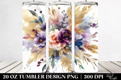 Colorful Violet Abstract Bouquet | 20 Oz Tumbler Product Image 2