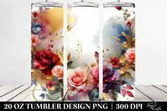 Colorful Red Roses Horizontal Frame | 20 Oz Tumbler Product Image 2