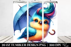 Cute Baby Bird Playing | 20 oz Tumbler Product Image 2