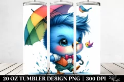 Cute Baby Bird Playing | 20 oz Tumbler Product Image 2