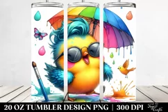Cute Baby Bird Playing | 20 oz Tumbler Product Image 2