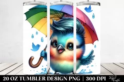 Cute Baby Bird Playing | 20 oz Tumbler Product Image 2
