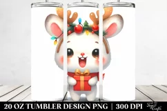 Happy Rabbit with Christmas Accessories PNG Product Image 2