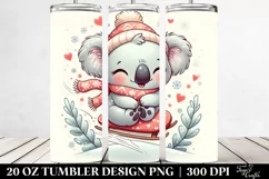 Cute Baby Koala on Sleigh Clipart Product Image 2