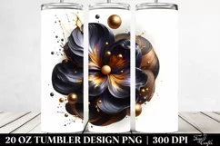Glossy Shiny Pansy Golden Splash | 20 Oz Tumbler Product Image 2