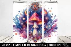 Vibrant Celestial Mushroom 20 Oz Tumbler Product Image 2