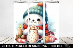 Cute Little Seal with Hot Cocoa PNG Product Image 2