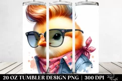 Expressive Baby Chicken Drawing | 20 oz Tumbler Product Image 2
