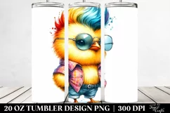 Vibrant Baby Chicken Drawing | 20 oz Tumbler Product Image 2
