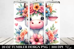 Adorable Flower Cow | 20 oz Tumbler Product Image 2