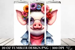 Cute Baby Pig Pose | 20 oz Tumbler Product Image 2