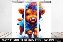 Running Baby Highlandcow | 20 oz Tumbler Product Image 2