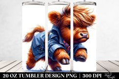 Raincoat Baby Highlandcow | 20 oz Tumbler Product Image 2