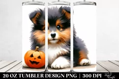 Curious Shetland Sheepdog with Halloween Vibes PNG Product Image 2