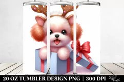 Cheerful Poodle with Festive Accessories PNG Product Image 2