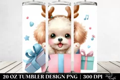 Cheerful Poodle with Festive Accessories PNG Product Image 2