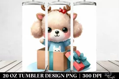 Cheerful Poodle with Festive Accessories PNG Product Image 2