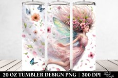20 Oz Tumbler Sublimation | Fairy Tumbling with Spring Product Image 2