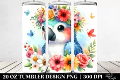 Colorful Macaw Flower | 20 oz Tumbler Product Image 2