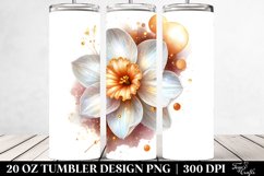 Glossy Shiny Narcissus Golden Splash | 20 Oz Tumbler Product Image 2