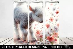 Lamb Tumbling with Spring Petals | 20 Oz Tumbler Product Image 2