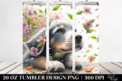 Dog Tumbling Spring Petals Wind | 20 Oz Tumbler Product Image 2