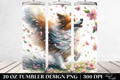 Dog Tumbling Spring Petals Wind | 20 Oz Tumbler Product Image 2
