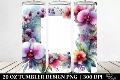 Colorful Orchid Abstract Frame | 20 Oz Tumbler Product Image 2