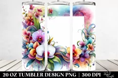 Colorful Orchid Abstract Frame | 20 Oz Tumbler Product Image 2