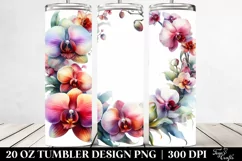 Colorful Orchid Abstract Frame | 20 Oz Tumbler Product Image 2