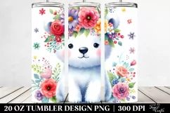 Cartoon-Style Polar Bear | Tshirt|Tumbler|Mug|Clipart Product Image 2