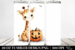 Spooky Baby Giraffe in Halloween PNG Product Image 2