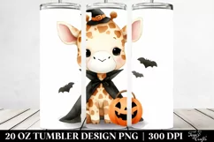 Spooky Baby Giraffe in Halloween PNG Product Image 2
