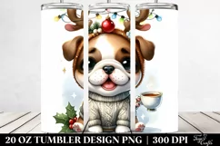 Cheerful Bulldog with Festive Accessories PNG Product Image 2
