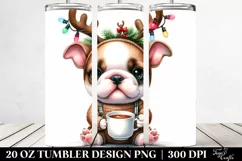 Cheerful Bulldog with Festive Accessories PNG Product Image 2