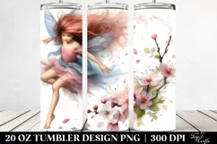 Fairy Tumbling with Spring Petals | 20 Oz Tumbler Product Image 2